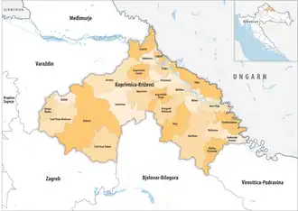 Gemeinden der Gespanschaft Gespanschaft Koprivnica-Križevci