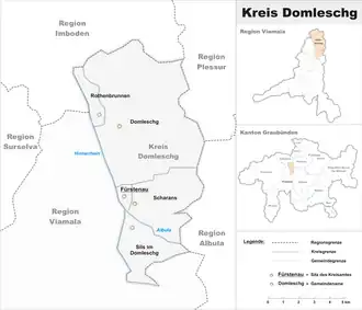 Karte von Domleschg