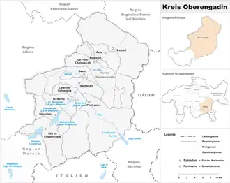 Karte von Oberengadin