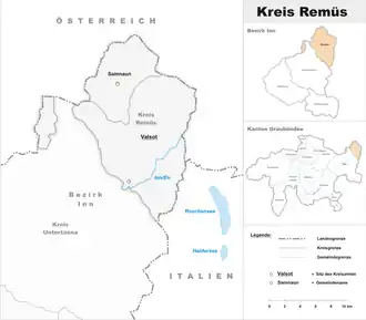 Karte von Kreis Ramosch (Circul da Ramosch)