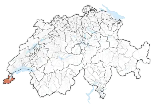 Lage des Kantons in der Schweiz