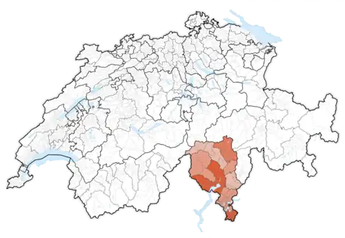 Lage des Kantons in der Schweiz