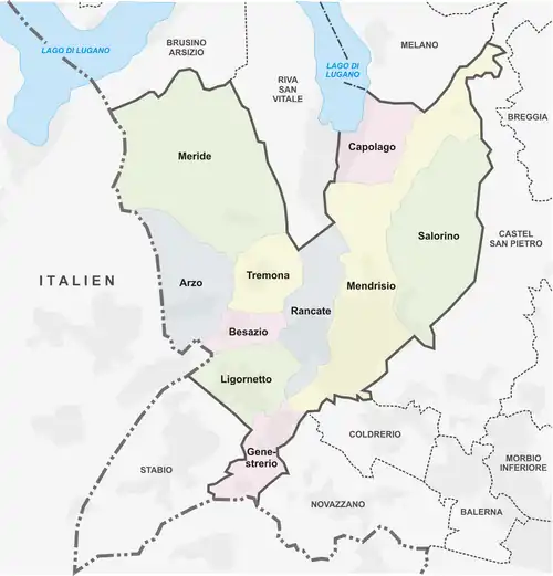 Quartiere von Mendrisio