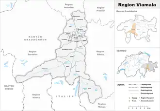 Karte von Region Viamala