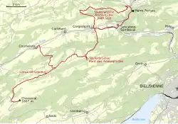 Verlauf des Täuferwegs