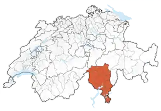 Karte Tessin Ticino