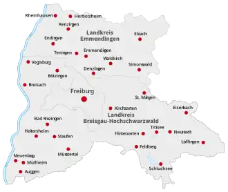 Schematische Karte RVF Verbundgebiet