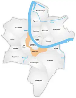 Karte von Vorstädte