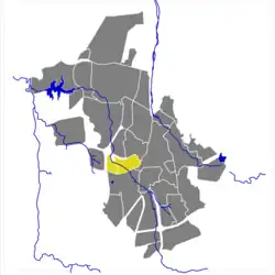 Karte von Hochlandpark im Stadtgebiet von Windhoek