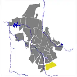 Karte von Kleine Kuppe im Stadtgebiet von Windhoek