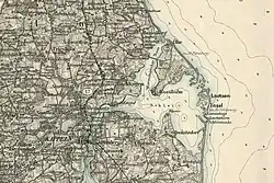 Karte von 1893, Die Lotseninsel ist noch eine Insel