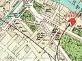 Kaserne des Telegraphenbataillons auf dem Pharus-Plan Berlin von 1902