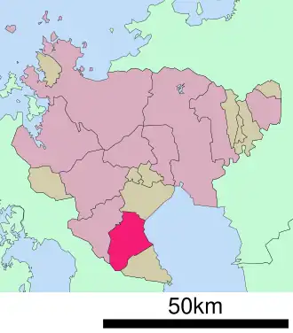 Lage Kashimas in der Präfektur