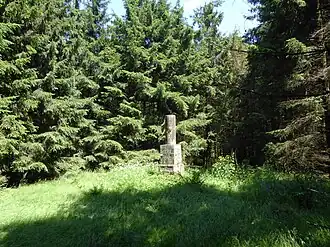 Alter trigonometrischer Punkt (Kasseler Stein) auf dem Gipfel der Kasseler Kuppe