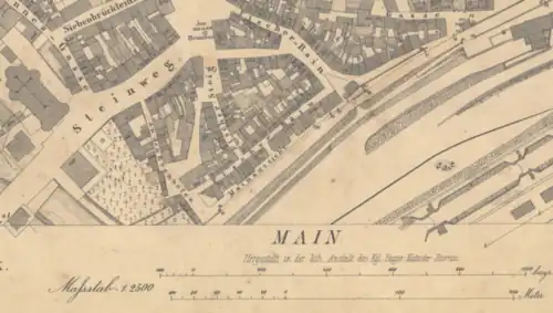 Katasterplan von 1907 Ausschnitt Fischerrain