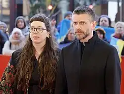 Kateryna Hornostaj and Oleksandr Roshchyn auf der Berlinale 2025