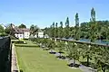 Ansicht über die Gärten (von Osten)