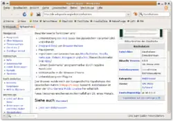 Bildschirmfoto der Oberfläche