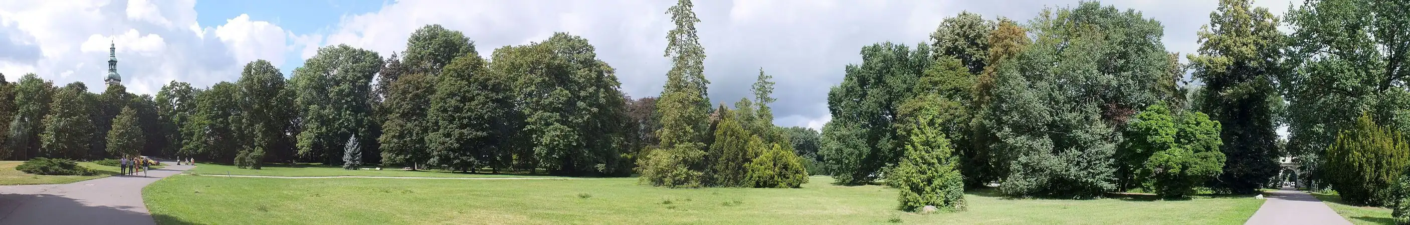 200°-Panorama von der Martin-Luther-Kirche über West bis zum Adlertor