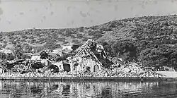 Zerstörtes Gebäude auf Kefalonia