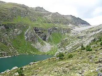 Eckkopf (Mitte links) über dem Kegelesee