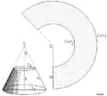 Abgewickelter Kegelstumpf