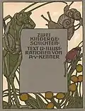 Zwei Kindergeschichten, Cover-Entwurf, 1908 Tusche, Deckfarbe auf Karton, 30 × 23 cm, Kunstsammlung und Archiv, Universität für angewandte Kunst Wien, Inv. Nr. 10.812.