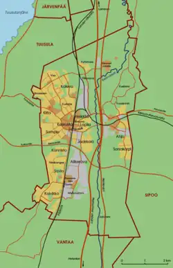 Karte der Stadt Kerava