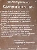 Informationstafel auf dem Ketzerstein