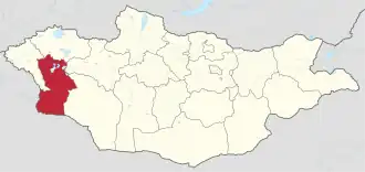 Lage des Chowd-Aimag