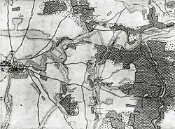 Unterschöntal auf der Kieserschen Forstlagerkarte