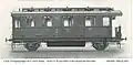 Zweiachsiger Durchgangswagen BCi Pr 05, nach Blatt Ic 4