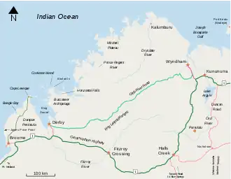 Übersichtskarte Gibb River Road