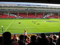 Blick vom The Shed ins Kingsholm Stadium (2007)