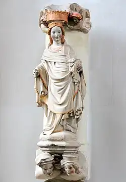 Marienfigur vor der Stele 1.&nbsp;Hälfte 15.&nbsp;Jh.