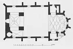 Grundriss (um 1890) ohne Holz