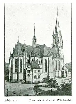 St. Peter, Choransicht außen, 1904