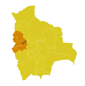 Karte der Kirchenprovinz La Paz