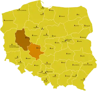 Karte der Kirchenprovinz Posen