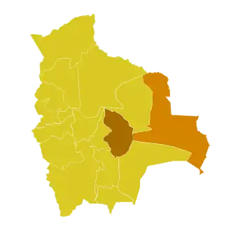 Karte der Kirchenprovinz Santa Cruz de la Sierra