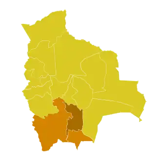 Karte der Kirchenprovinz Sucre