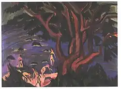 Roter Baum am Strand, 1913