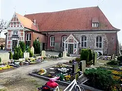 St. Severini (Hamburg-Kirchwerder) ab 1649 mit angebautem Brauthaus im Fachwerkhaus-Stil