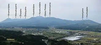 Nordseite der Vulkangruppe von Ebino aus