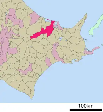 Lage Kitamis in der Präfektur