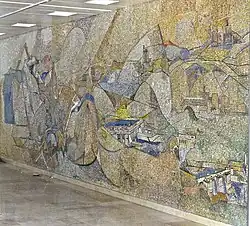 Mosaikfresko Anton Mahringers im ehemaligen ÖDK-Gebäude