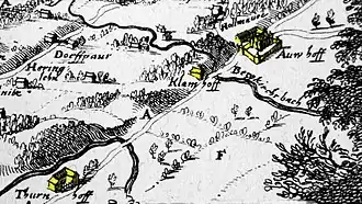 Klamhof in der Topographia Windhagiana 1656