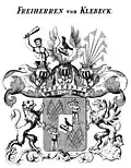 Freiherrenwappen derer von Klebeck bei Tyroff