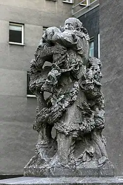 rechts: Der gute Hirt im Dorngestrüpp des menschlichen Daseins, Elmar Hillebrand, 1967