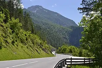 Das Klobenjoch über der Achenseestraße